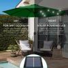 imageBest Choice Products 10ft Solar Polyester LED Lighted Patio Umbrella wTilt Adjustment and UVResistant Fabric  Striped BlackGreen