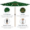 imageBest Choice Products 10ft Solar Polyester LED Lighted Patio Umbrella wTilt Adjustment and UVResistant Fabric  Striped BlackGreen