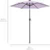 imageBest Choice Products 10ft Solar Polyester LED Lighted Patio Umbrella wTilt Adjustment and UVResistant Fabric  Striped BlackLavender