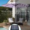 imageBest Choice Products 10ft Solar Polyester LED Lighted Patio Umbrella wTilt Adjustment and UVResistant Fabric  Striped BlackLavender