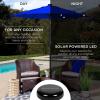 imageBest Choice Products 10ft Solar Polyester LED Lighted Patio Umbrella wTilt Adjustment and UVResistant Fabric  Striped BlackResort Blue