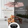 imageBest Choice Products 10ft Solar Polyester LED Lighted Patio Umbrella wTilt Adjustment and UVResistant Fabric  Striped BlackRose Quartz