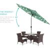 imageBest Choice Products 10ft Solar Polyester LED Lighted Patio Umbrella wTilt Adjustment and UVResistant Fabric  Striped BlackSeaglass