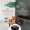 imageBest Choice Products 10ft Solar Polyester LED Lighted Patio Umbrella wTilt Adjustment and UVResistant Fabric  Striped BlackSeaglass