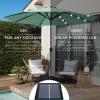 imageBest Choice Products 10ft Solar Polyester LED Lighted Patio Umbrella wTilt Adjustment and UVResistant Fabric  Striped BlackSeaglass