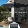 imageBest Choice Products 10ft Solar Polyester LED Lighted Patio Umbrella wTilt Adjustment and UVResistant Fabric  Striped BlackSlate