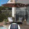 imageBest Choice Products 10ft Solar Polyester LED Lighted Patio Umbrella wTilt Adjustment and UVResistant Fabric  Striped BlackSlate Blue