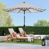 imageBest Choice Products 10ft Solar Polyester LED Lighted Patio Umbrella wTilt Adjustment and UVResistant Fabric  Striped BlackStriped Black