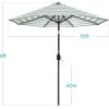imageBest Choice Products 10ft Solar Polyester LED Lighted Patio Umbrella wTilt Adjustment and UVResistant Fabric  Striped BlackStriped Green