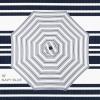 imageBest Choice Products 10ft Solar Polyester LED Lighted Patio Umbrella wTilt Adjustment and UVResistant Fabric  Striped BlackStriped Navy Blue