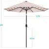 imageBest Choice Products 10ft Solar Polyester LED Lighted Patio Umbrella wTilt Adjustment and UVResistant Fabric  Striped BlackStriped Rust