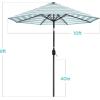 imageBest Choice Products 10ft Solar Polyester LED Lighted Patio Umbrella wTilt Adjustment and UVResistant Fabric  Striped BlackStriped Sky Blue