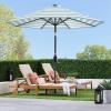 imageBest Choice Products 10ft Solar Polyester LED Lighted Patio Umbrella wTilt Adjustment and UVResistant Fabric  Striped BlackStriped Sky Blue