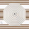 imageBest Choice Products 10ft Solar Polyester LED Lighted Patio Umbrella wTilt Adjustment and UVResistant Fabric  Striped BlackStriped Tan