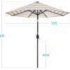 imageBest Choice Products 10ft Solar Polyester LED Lighted Patio Umbrella wTilt Adjustment and UVResistant Fabric  Striped BlackStriped Tan