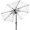 imageBest Choice Products 10ft Solar Polyester LED Lighted Patio Umbrella wTilt Adjustment and UVResistant Fabric  Striped BlackWhite