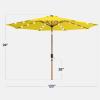 imageBest Choice Products 10ft Solar Polyester LED Lighted Patio Umbrella wTilt Adjustment and UVResistant Fabric  Striped BlackYellow