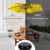 imageBest Choice Products 10ft Solar Polyester LED Lighted Patio Umbrella wTilt Adjustment and UVResistant Fabric  Striped BlackYellow