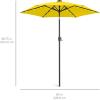 imageBest Choice Products 10ft Solar Polyester LED Lighted Patio Umbrella wTilt Adjustment and UVResistant Fabric  Striped BlackYellow