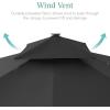 imageBest Choice Products 10ft Square Cantilever Patio Umbrella wBase Included Woodgrain Pattern Pole ampamp Solar LED Lights 360Rotation Offset Hanging Outdoor Shade  Sky BlueGray