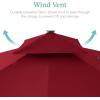 imageBest Choice Products 10ft Square Cantilever Patio Umbrella wBase Included Woodgrain Pattern Pole ampamp Solar LED Lights 360Rotation Offset Hanging Outdoor Shade  Sky BlueBurgundy