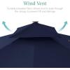 imageBest Choice Products 10ft Square Cantilever Patio Umbrella wBase Included Woodgrain Pattern Pole ampamp Solar LED Lights 360Rotation Offset Hanging Outdoor Shade  Sky BlueNavy Blue