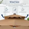 imageBest Choice Products 10ft Square Cantilever Patio Umbrella wBase Included Woodgrain Pattern Pole ampamp Solar LED Lights 360Rotation Offset Hanging Outdoor Shade  Sky BlueTan