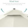 imageBest Choice Products 10ft Square Cantilever Patio Umbrella wBase Included Woodgrain Pattern Pole ampamp Solar LED Lights 360Rotation Offset Hanging Outdoor Shade  Sky BlueIvory