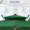 imageBest Choice Products 10ft Square Cantilever Patio Umbrella wBase Included Woodgrain Pattern Pole ampamp Solar LED Lights 360Rotation Offset Hanging Outdoor Shade  Sky BlueGreen