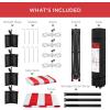 imageBest Choice Products 10x10ft Easy Pop Up Canopy wSide Wall 10 Pockets Portable Carrying Case 1Button Setup 4 Weight Bags  American FlagAmerican Flag