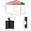 imageBest Choice Products 10x10ft Easy Pop Up Canopy wSide Wall 10 Pockets Portable Carrying Case 1Button Setup 4 Weight Bags  American FlagAmerican Flag