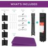 imageBest Choice Products 10x10ft Easy Pop Up Canopy wSide Wall 10 Pockets Portable Carrying Case 1Button Setup 4 Weight Bags  American FlagAmethyst Purple