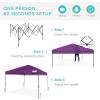 imageBest Choice Products 10x10ft Easy Pop Up Canopy wSide Wall 10 Pockets Portable Carrying Case 1Button Setup 4 Weight Bags  American FlagAmethyst Purple