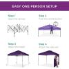 imageBest Choice Products 10x10ft Easy Pop Up Canopy wSide Wall 10 Pockets Portable Carrying Case 1Button Setup 4 Weight Bags  American FlagAmethyst Purple