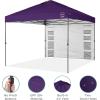 imageBest Choice Products 10x10ft Easy Pop Up Canopy wSide Wall 10 Pockets Portable Carrying Case 1Button Setup 4 Weight Bags  American FlagAmethyst Purple
