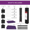 imageBest Choice Products 10x10ft Easy Pop Up Canopy wSide Wall 10 Pockets Portable Carrying Case 1Button Setup 4 Weight Bags  American FlagAmethyst Purple
