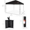 imageBest Choice Products 10x10ft Easy Pop Up Canopy wSide Wall 10 Pockets Portable Carrying Case 1Button Setup 4 Weight Bags  American FlagBlack