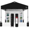 imageBest Choice Products 10x10ft Easy Pop Up Canopy wSide Wall 10 Pockets Portable Carrying Case 1Button Setup 4 Weight Bags  American FlagBlack