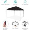 imageBest Choice Products 10x10ft Easy Pop Up Canopy wSide Wall 10 Pockets Portable Carrying Case 1Button Setup 4 Weight Bags  American FlagBlack
