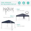 imageBest Choice Products 10x10ft Easy Pop Up Canopy wSide Wall 10 Pockets Portable Carrying Case 1Button Setup 4 Weight Bags  American FlagBlue