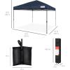 imageBest Choice Products 10x10ft Easy Pop Up Canopy wSide Wall 10 Pockets Portable Carrying Case 1Button Setup 4 Weight Bags  American FlagBlue