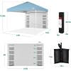 imageBest Choice Products 10x10ft Easy Pop Up Canopy wSide Wall 10 Pockets Portable Carrying Case 1Button Setup 4 Weight Bags  American FlagBlueWhite