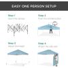 imageBest Choice Products 10x10ft Easy Pop Up Canopy wSide Wall 10 Pockets Portable Carrying Case 1Button Setup 4 Weight Bags  American FlagBlueWhite