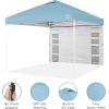 imageBest Choice Products 10x10ft Easy Pop Up Canopy wSide Wall 10 Pockets Portable Carrying Case 1Button Setup 4 Weight Bags  American FlagBlueWhite