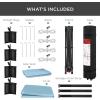 imageBest Choice Products 10x10ft Easy Pop Up Canopy wSide Wall 10 Pockets Portable Carrying Case 1Button Setup 4 Weight Bags  American FlagBlueWhite