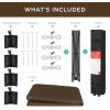 imageBest Choice Products 10x10ft Easy Pop Up Canopy wSide Wall 10 Pockets Portable Carrying Case 1Button Setup 4 Weight Bags  American FlagBrown