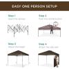 imageBest Choice Products 10x10ft Easy Pop Up Canopy wSide Wall 10 Pockets Portable Carrying Case 1Button Setup 4 Weight Bags  American FlagBrown