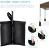 imageBest Choice Products 10x10ft Easy Pop Up Canopy wSide Wall 10 Pockets Portable Carrying Case 1Button Setup 4 Weight Bags  American FlagBrown