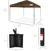 imageBest Choice Products 10x10ft Easy Pop Up Canopy wSide Wall 10 Pockets Portable Carrying Case 1Button Setup 4 Weight Bags  American FlagBrown
