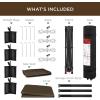 imageBest Choice Products 10x10ft Easy Pop Up Canopy wSide Wall 10 Pockets Portable Carrying Case 1Button Setup 4 Weight Bags  American FlagBrown